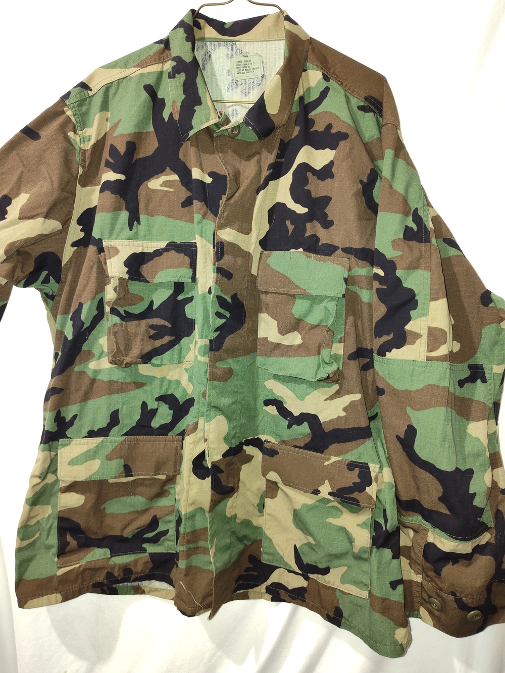 U.S. Army Woodland Camo Field Jacket - Green/Brown/Black/Tan